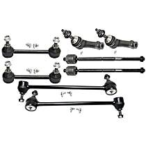8-Piece Kit Front, Driver and Passenger Side Suspension, includes Sway Bar Link and Tie Rod End