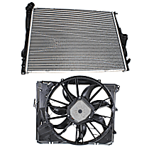 2-Piece Kit Radiator, 3.0L Engine, includes Cooling Fan Assembly