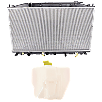 2-Piece Kit Radiator, Replaces Toyo Type, Auto or Manual Transmission, 2.4L 4Cyl,  Includes (1) Radiator and (1) Coolant Reservoir