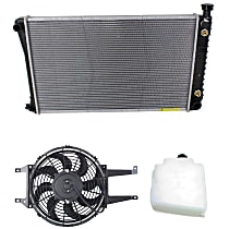 3-Piece Kit Radiator with Coolant Reservoir and Cooling Fan Assembly, 6/8 Cyl., 4.3L/5.0L/5.7L Engines