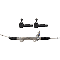 3-Piece Kit Front, Driver and Passenger Side Suspension, Four Wheel Drive with  Steering Rack and Tie Rod Ends