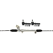 3-Piece Kit Front, Driver or Passenger Side, Outer Suspension, with Steering Rack and Tie Rod End