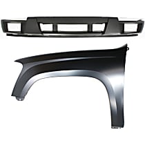 2-Piece Kit Front, Driver Side Fender, Non-Xtreme Models, For Models Without Sport Package, Includes (1) Bumper Cover and (1) Fender