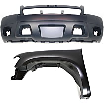Front, Driver Side Fender Kit, For Models Without Off Road Package (Round Fog Lights), Includes Bumper Cover