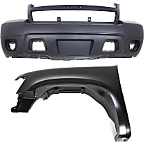 Front, Driver Side Fender Kit, For Models without Off Road Package, Includes Bumper Cover, CAPA CERTIFIED