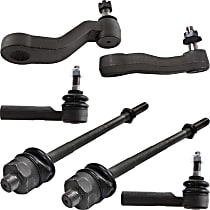 Front, Driver and Passenger Side Suspension Kit, includes Idler Arm, Pitman Arm, and Tie Rod End