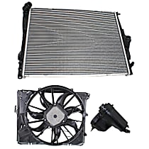 3-Piece Kit Radiator, 3.0L Engine, includes Coolant Reservoir and Cooling Fan Assembly
