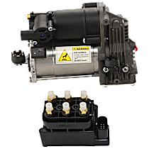 2-Piece Kit Air Suspension Control Valve, Includes (1) Air Suspension Compressor and (1) Air Suspension Control Valve