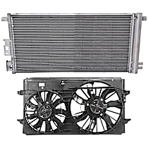 2-Piece Kit Radiator Fan 3.5L 6Cyl, Dual fan,  Includes (1) A/C Condenser and (1) Cooling Fan Assembly