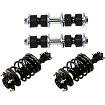 4-Piece Kit Front Fully Loaded Strut, Includes (2) Sway Bar Link