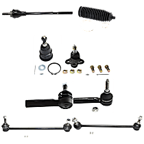 8-Piece Kit Front, Driver and Passenger Side Sway Bar Link, Includes (2) Ball Joint, (2) Steering Rack Boot, (2) Sway Bar Link, and (2) Tie Rod End