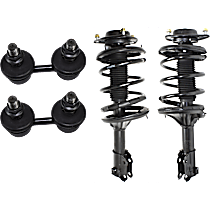 4-Piece Kit Front Suspension Kit,  Includes (2) Shock Absorber and Strut Assembly and (2) Sway Bar Link