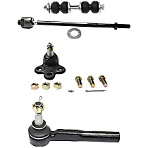 8-Piece Kit Front, Driver and Passenger Side, Lower Ball Joint, AWD,  Includes (2) Ball Joint, (2) Sway Bar Link, and (4) Tie Rod End