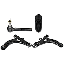 8-Piece Kit Front, Driver and Passenger Side, Lower Control Arm, Front Wheel Drive,  Includes (2) Control Arm, (2) Steering Rack Boot, and (4) Tie Rod End