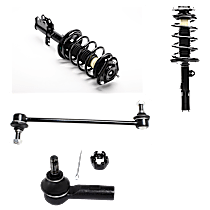 6-Piece Kit Front, Driver and Passenger Side Fully Loaded Strut, Includes (2) Sway Bar Link and (2) Tie Rod End