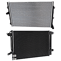 2-Piece Kit Radiator, 4 Cyl 1.8L, Sedan, includes (1) A/C Condenser and (1) Radiator