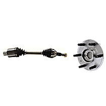 2-Piece Kit Front, Passenger Side Axle Assembly, With Standard Neoprene Outboard Boot, New, 3.6L 6Cyl  Includes (1) Axle Assembly and (1) Wheel Hub