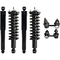 6-Piece Kit Front and Rear, Driver and Passenger Side Suspension Kit, Includes (4) Shock Absorber and Strut Assembly and (2) Sway Bar Link