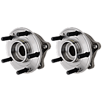 6-Piece Kit Front, Driver and Passenger Side Wheel Hub, AWD, 5 Lugs, With Bearing,  Includes (2) Ball Joint, (2) Tie Rod End and (2) Wheel Hub
