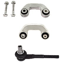 4-Piece Kit Front, Driver and Passenger Side Sway Bar Link, 2-Door, Convertible, includes (2) Sway Bar Link and (2) Tie Rod End