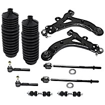 10-Piece Kit Front, Driver and Passenger Side, Lower Control Arm, Front Wheel Drive,  Includes (2) Control Arm, (2) Steering Rack Boot, (2) Sway Bar Link, and (4) Tie Rod End