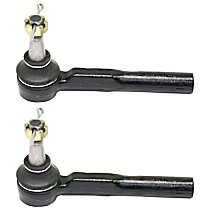 6-Piece Kit Front, Driver and Passenger Side, Inner and Outer Tie Rod End, Includes (2) Steering Rack Boot