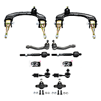 10-Piece Kit Front Suspension Kit, Includes (2) Ball Joint, (2) Control Arm, (2) Sway Bar Link, and (4) Tie Rod End