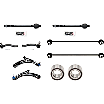 10-Piece Kit Front Suspension Kit, Includes (2) Control Arm, (2) Sway Bar Link, (4) Tie Rod End, and (2) Wheel Bearing