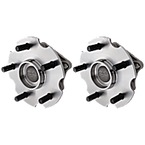 4-Piece Kit Rear, Driver and Passenger Side Wheel Hub, FWD, 5 Lugs, With Bearing, With Sensor,  Includes (2) Sway Bar Link and (2) Wheel Hub