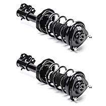 4-Piece Kit Front, Driver and Passenger Side Fully Loaded Strut, includes (2) Shock Absorber and Strut Assembly and (2) Sway Bar Link