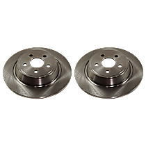 4-Piece Kit Rear Brake Disc and Pad Kit, Plain Surface 5 Lugs , includes (2) Brake Disc and (1) Brake Pad Set