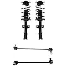 4-Piece Kit Front, Driver and Passenger Side Suspension Kit, Includes (2) Shock Absorber and Strut Assembly and (2) Sway Bar Link