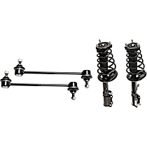 4-Piece Kit Rear Suspension Kit, Includes (2) Shock Absorber and Strut Assembly and (2) Sway Bar Link