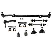10-Piece Kit Front Center Link, Includes (4) Ball Joint, (1) Idler Arm, (2) Sway Bar Link, and (2) Tie Rod Adjusting Sleeve