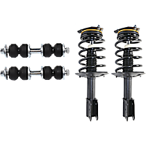 4-Piece Kit Front Fully Loaded Strut,  Includes (2) Shock Absorber and Strut Assembly and (2) Sway Bar Link