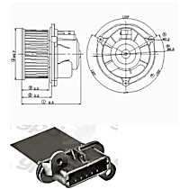 2-Piece Kit Blower Motor, With Blower Wheel