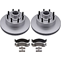 KIT-210513-245 Front Brake Disc and Pad Kit, Plain Surface 8 Lugs 13.03 in. OD Semi-Metallic Element3 Series