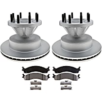 KIT-210513-250 Front Brake Disc and Pad Kit, Plain Surface 8 Lugs 13.03 in. OD Semi-Metallic Element3 Series