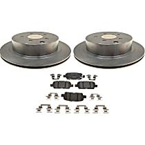 4-Piece Kit Brake Disc and Pad Kit, 3.5L 6Cyl, R-Line Series  Includes (1) Brake Pad Set, (2) Brake Disc - 