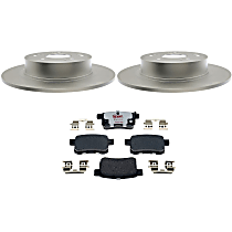4-Piece Kit Brake Disc and Pad Kit, 2.4L 4Cyl, Element3 EHT Series  Includes (1) Brake Pad Set, (2) Brake Disc - 