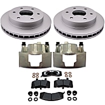 KIT-210516-112 Front Brake Disc and Caliper Kit, Natural Caliper, Hybrid (Ceramic and Semi-Metallic), 6 Lugs, Element3 Series