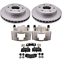 KIT-210516-113 Front Brake Disc and Caliper Kit, Natural Caliper, Hybrid (Ceramic and Semi-Metallic), 6 Lugs, Element3 Series