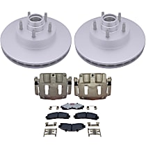 KIT-210516-123 Front Brake Disc and Caliper Kit, Natural Caliper, Hybrid (Ceramic and Semi-Metallic), 5 Lugs, Element3 Series