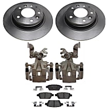 KIT-210516-246 Rear Brake Disc and Caliper Kit, Natural, Ceramic, 5 Lugs, R-Line Series