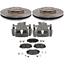 6-Piece Kit Brake Disc and Caliper Kit, R-Line Series  Includes (1) Brake Caliper, (1) Brake Pad Set, (2) Brake Disc