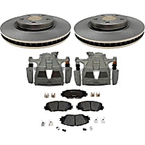 6-Piece Kit Front, Brake Disc and Caliper Kit, R-Line Series  Includes (1) Brake Caliper, (1) Brake Pad Set, (2) Brake Disc