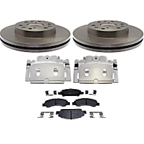 6-Piece Kit Front, Brake Disc and Caliper Kit, 4WD, LS, R-Line Series  Includes (1) Brake Caliper, (1) Brake Pad Set, (2) Brake Disc