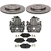 Rear, Brake Disc and Caliper Kit, AWD, Natural, Ceramic, 5 Lugs, R-Line Series