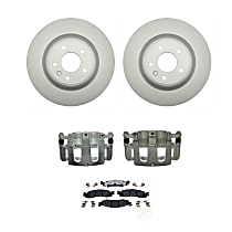 6-Piece Kit Front, Brake Disc and Caliper Kit, Turbocharged, AWD, Element3 Series  Includes (1) Brake Caliper, (1) Brake Pad Set, (2) Brake Disc