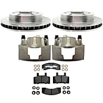 KIT-210516-349 Front Brake Disc and Caliper Kit, Natural, Semi-Metallic, 6 Lugs, R-Line Series